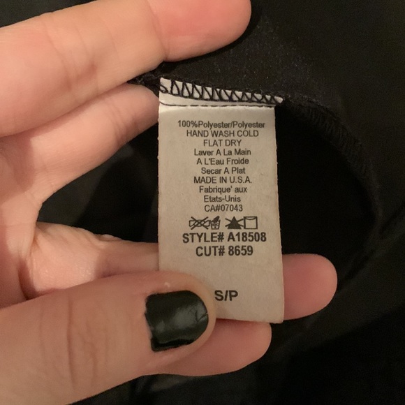 [S]👚Black slinky shiny top - Picture 6 of 6